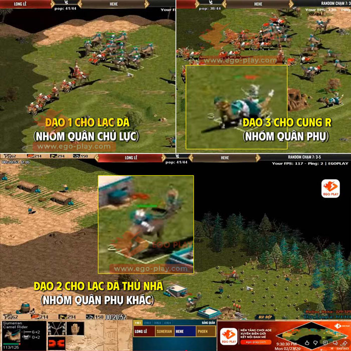 đặt đạo quân aoe