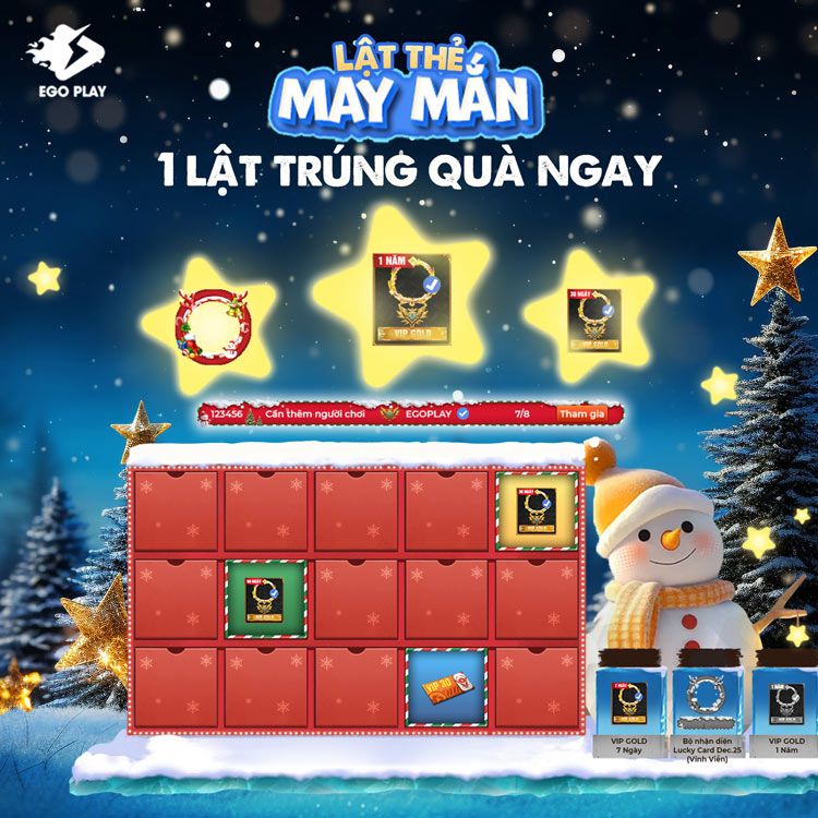 sự kiện lật thẻ may mắn trúng quà