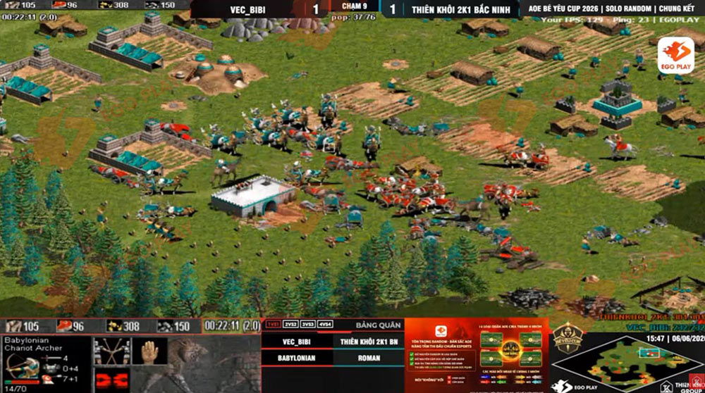 bibi vs 2k1 aoe bé yêu cup