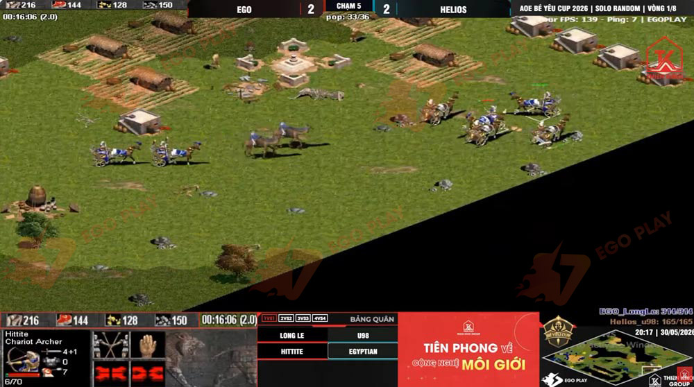 long lê vs u98 aoe bé yêu cup