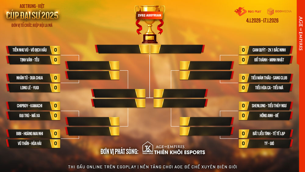 AoE cup đại sư 2vs2 assyrian