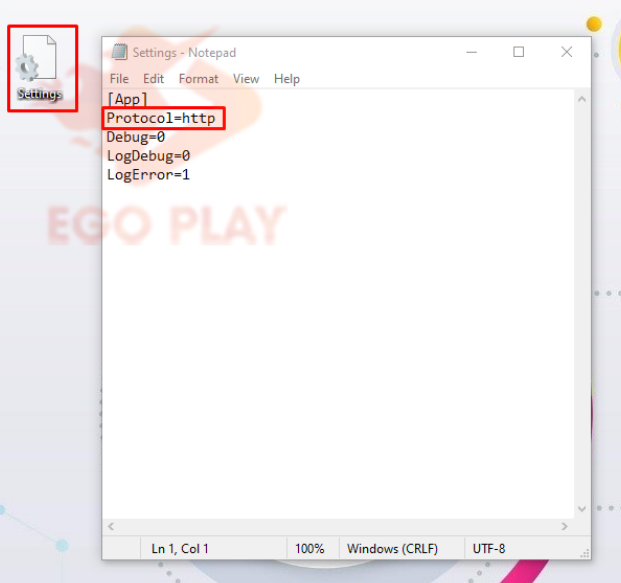 Chỉnh sửa notepad EGOPLAY