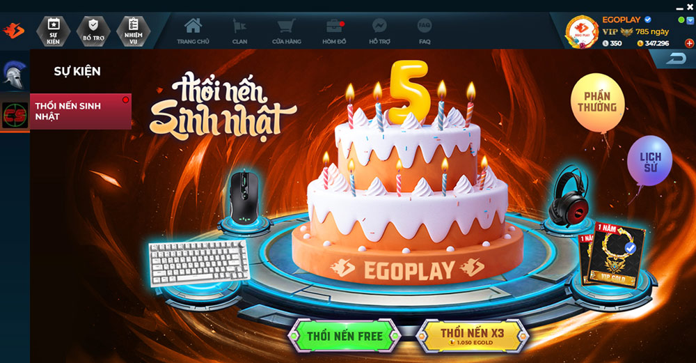 sinh nhật 5 tuổi egoplay