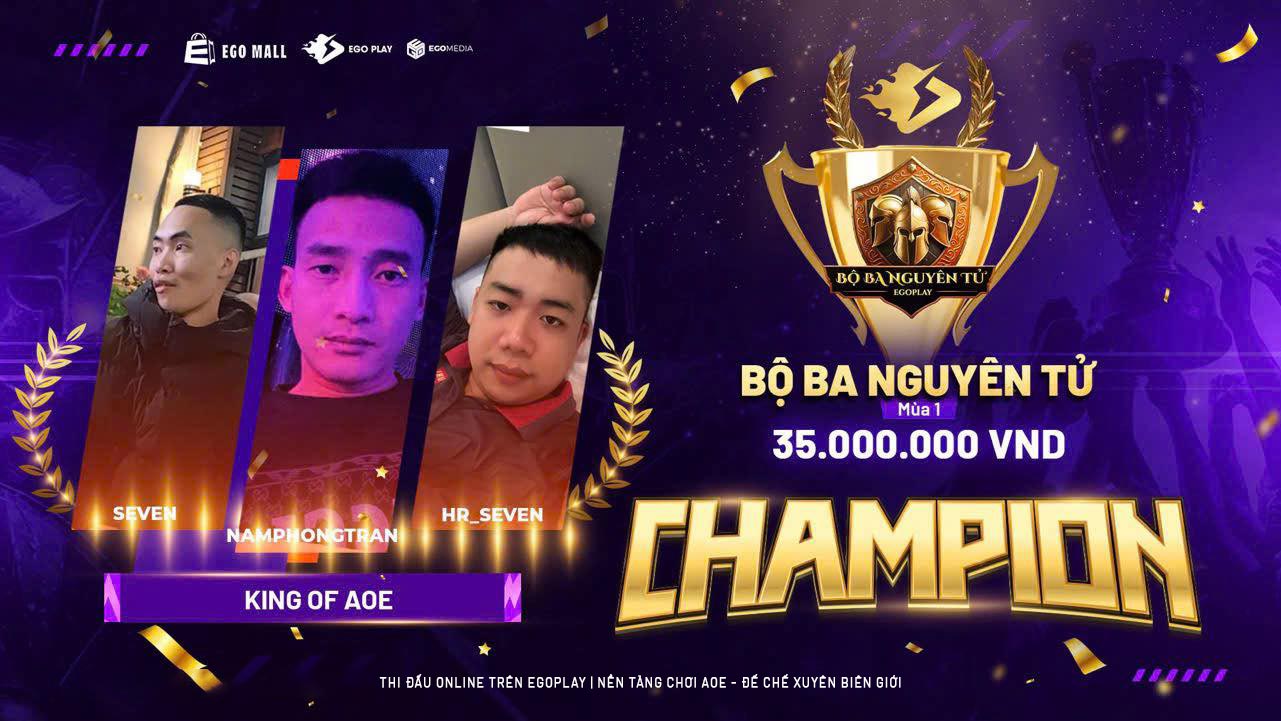 v&ocirc; địch giải đấu aoe bộ ba nguy&ecirc;n tử