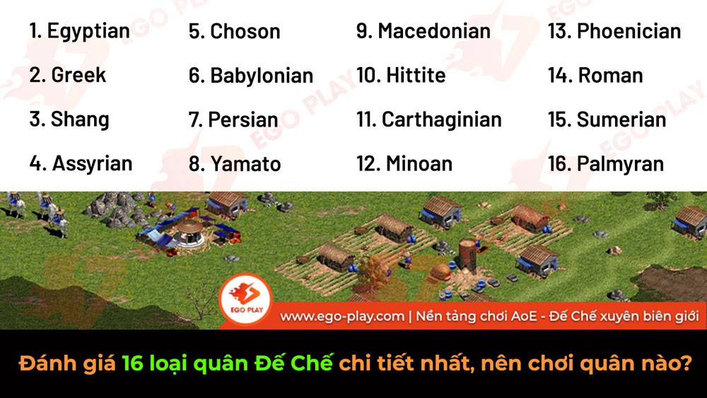 các loại quân trong aoe