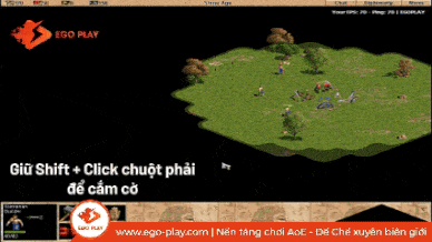 cách cắm cờ trong aoe, cắm cờ cho dân đi dò