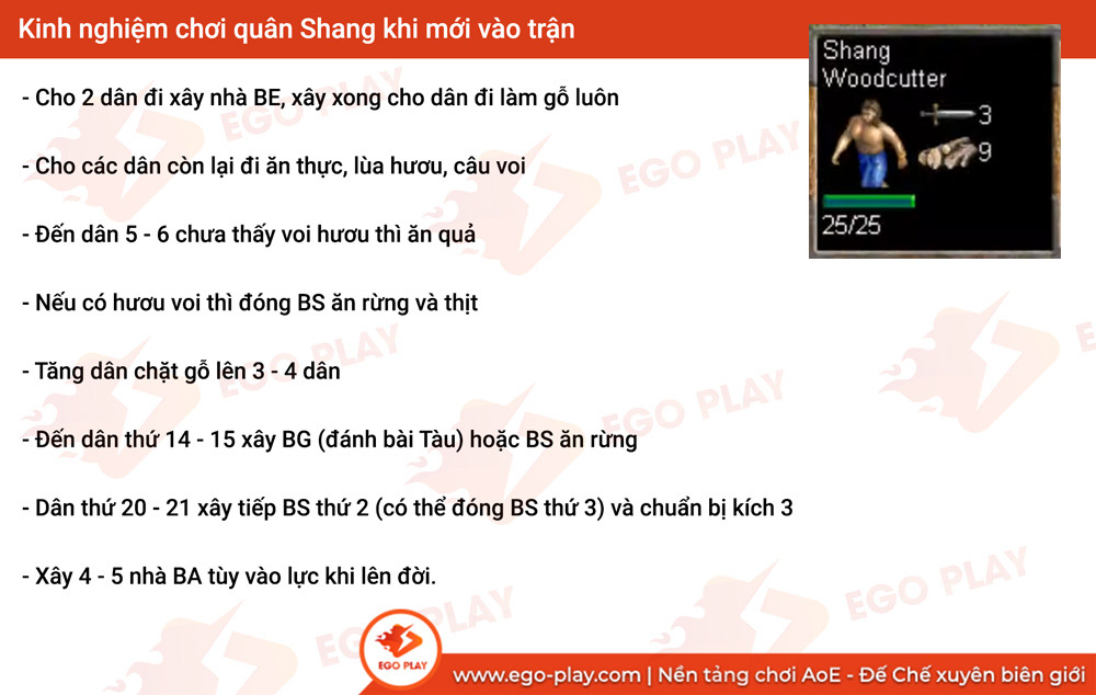Cách chơi quân Shang AoE