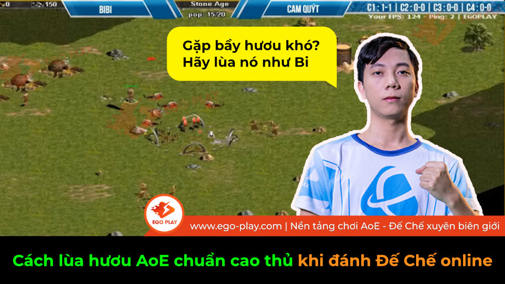 cách lùa hươu trong aoe đế chế