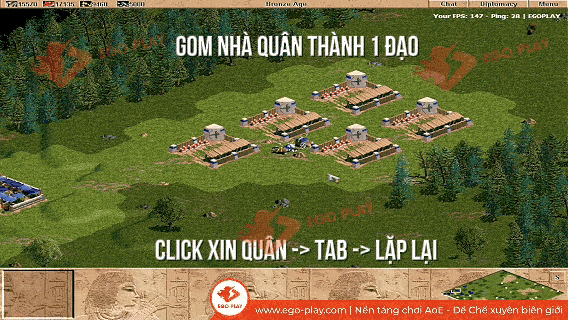 cách xin quân aoe đế chế