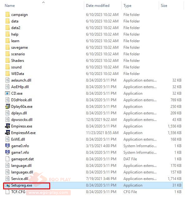 chay setupreg sua loi could not initialize graphics system de che