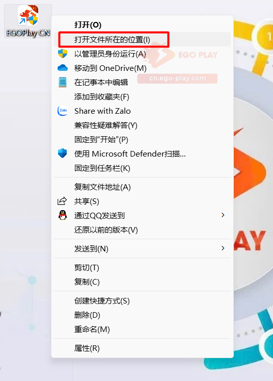 打开 EGOPLAY 文件夹以修复 “Could not initialize graphics system” 错误