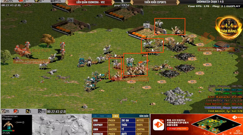 đ&aacute;nh ch&eacute;m trong aoe đế chế