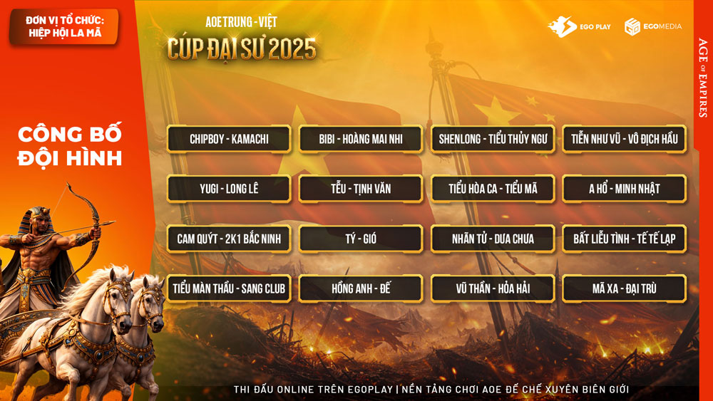 Hiệp hội La Mã tổ chức giải đấu AoE Cúp Đại Sư 2025
