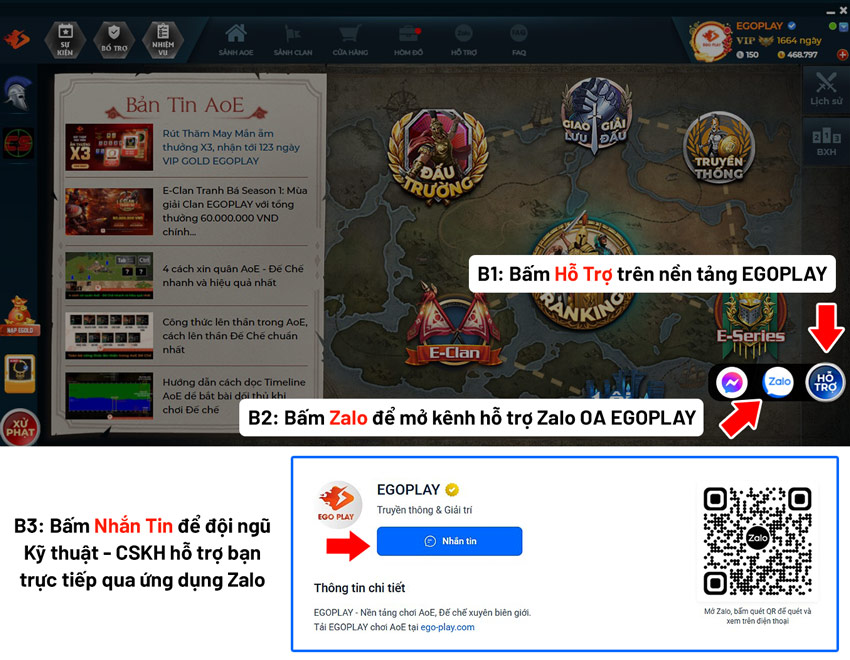 hỗ trợ zalo egoplay