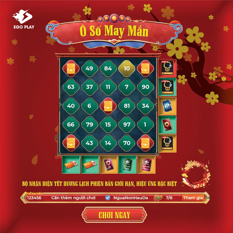 &ocirc; số may mắn egoplay