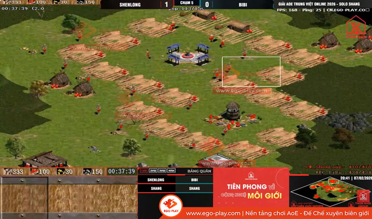 ch&aacute;y ruộng aoe đế chế