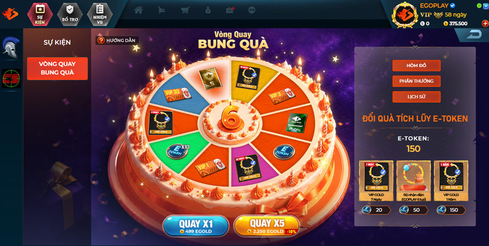 v&ograve;ng quay may mắn sinh nhật EGOPLAY
