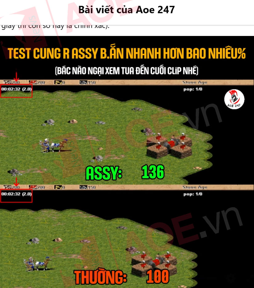 test cung r assy bắn nhanh