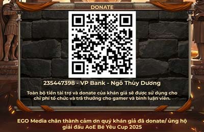 Thông tin về cổng donate AoE Bé Yêu Cup 2025