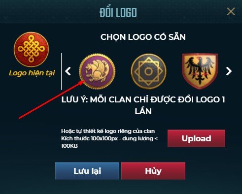 đổi logo clan trên egoplay