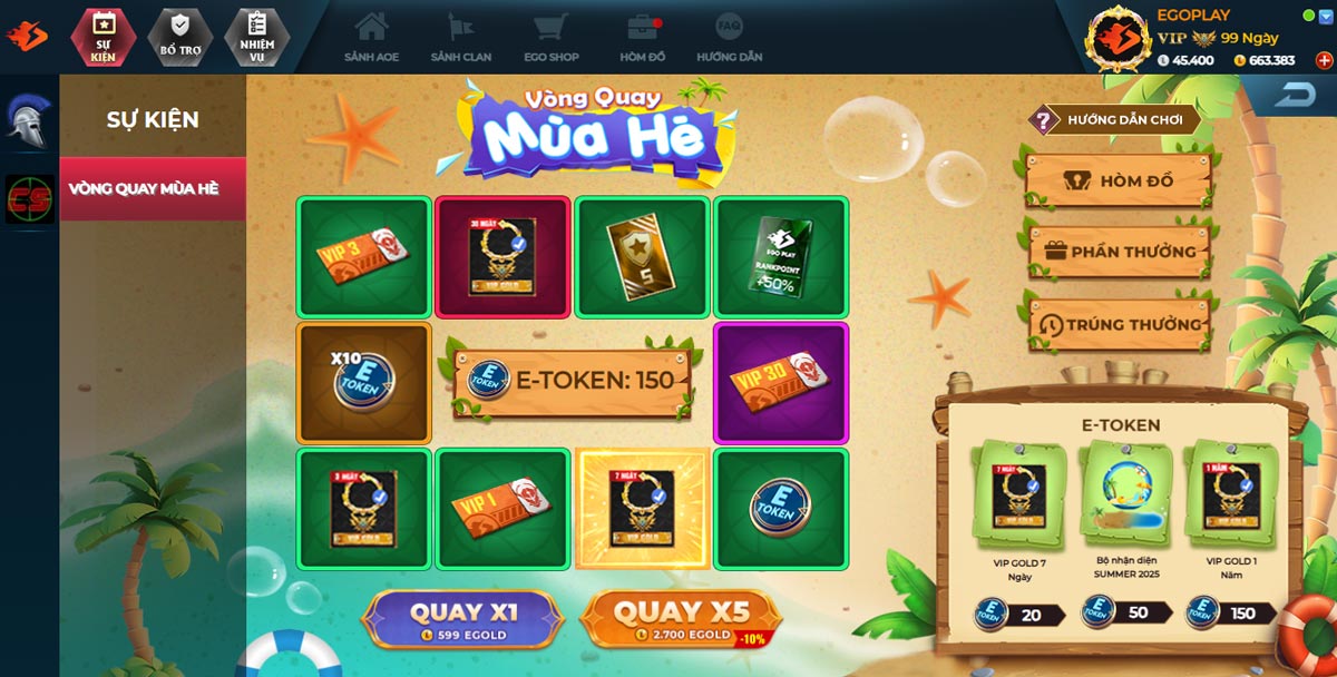 vòng quay mùa hè
